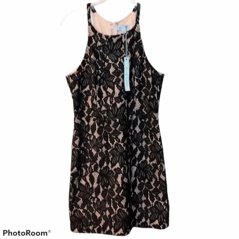 NWT She And Sky Black Lace Halter Dress Size Small